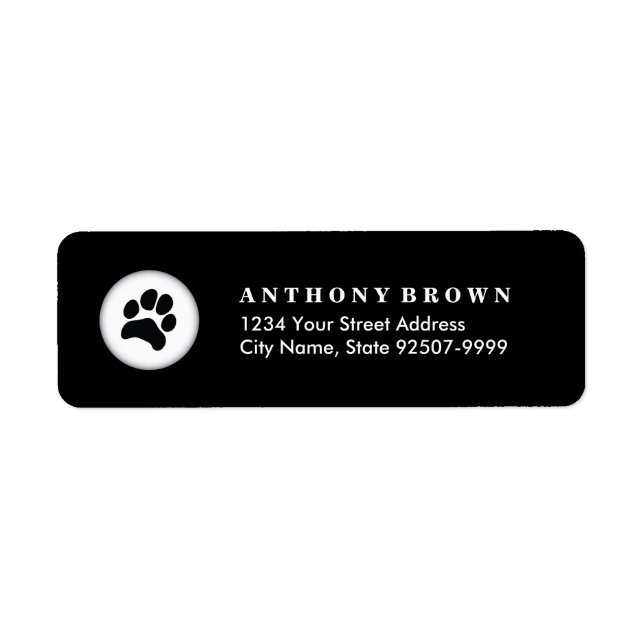 Pet Care Veterinarian Address Label (Front)