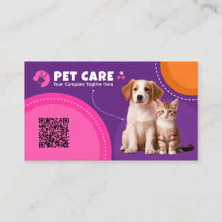 Pet care, Veterinary Doctor, Vet, Animal Clinic Business Card