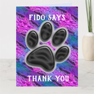 Pet Caregiver Appreciation Paw Print Thank You