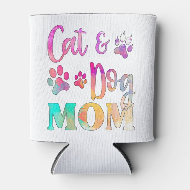 Pet Cat Dog Mom For Women, Mothers Day Can Cooler (Front)