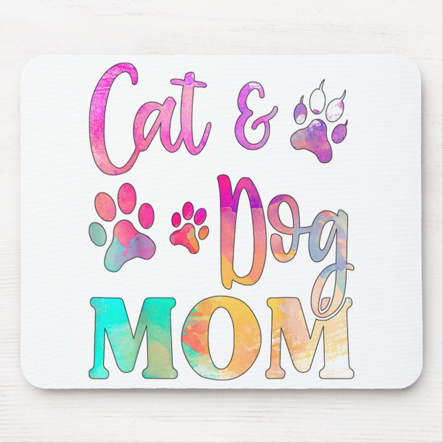 Pet Cat Dog Mom For Women, Mothers Day Mouse Pad (Front)