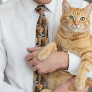Pet Cat Dog Photo Personalize Custom Photo Tie