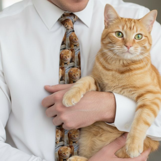 Pet Cat Dog Photo Personalize Custom Photo Tie (Creator Uploaded)