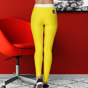Pet Cat Lover Warm Neutral Blazing Yellow Stripes Leggings