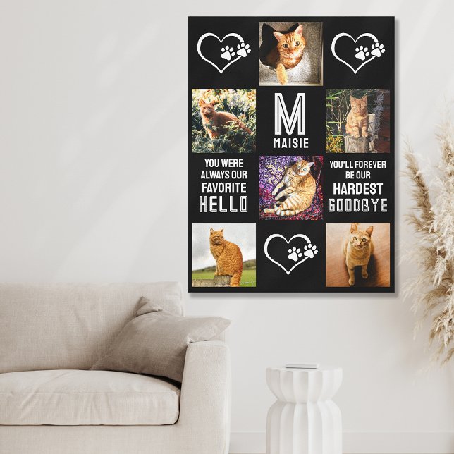 Pet Cat Memorial Photo Collage  Canvas Print (Creator Uploaded)