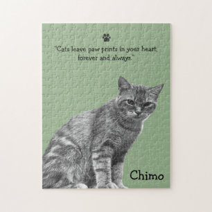 Pet Cat Photo Image Personalized Template Jigsaw Puzzle