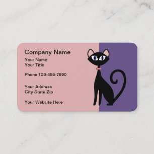 Pet Cat Theme Trendy Design Business Card