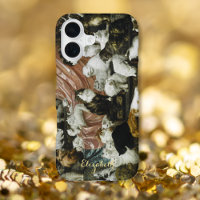 Pet Cats Kittens Vintage Animal Art Monogrammed