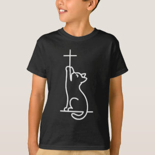 Pet Cats Love Jesus Be Happy Cat T-Shirt