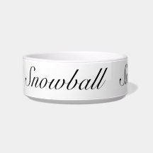 Pet Ceramic Bowl with Custom Name for Cat or Dog