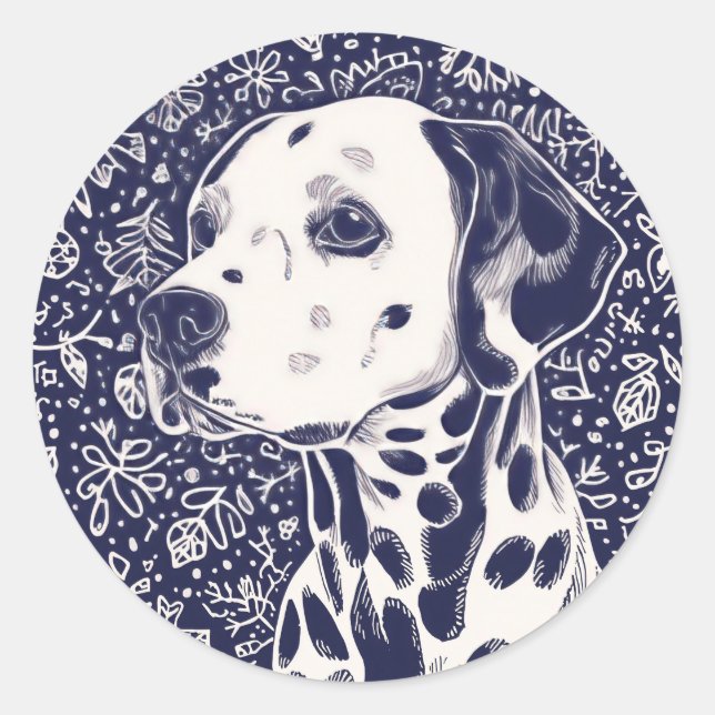 Pet christmas  classic round sticker (Front)
