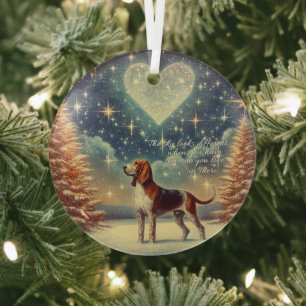 Pet Christmas Glass Ornament