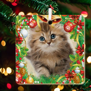 Pet Christmas Ornament Cat Kitten Photo Name