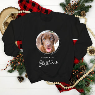 Pet Christmas Personalized Dog Photo Holiday Men's Sweatshirt