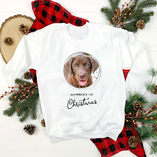 Pet Christmas Personalized Dog Photo Holiday Sweatshirt