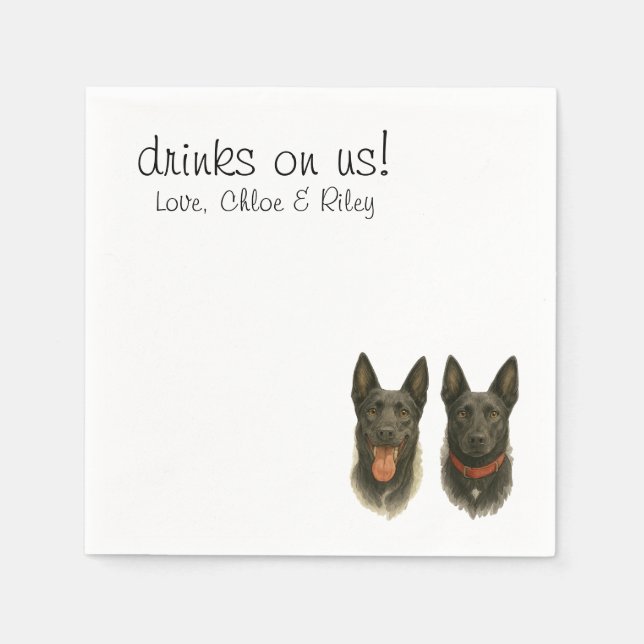 Pet cocktail napkin (Front)
