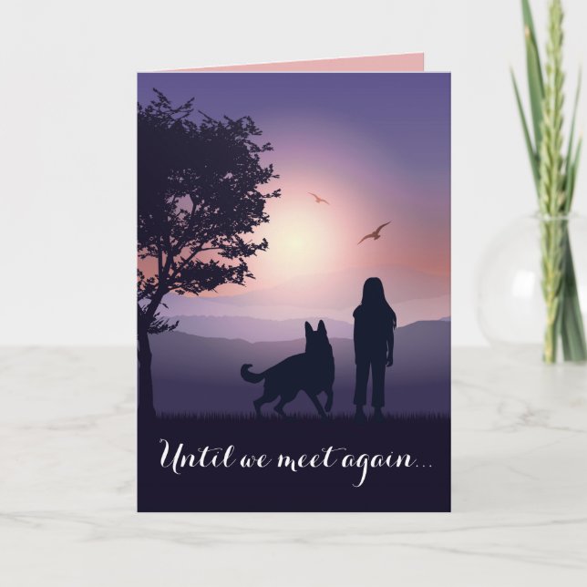 Pet Condolence Dog Loss Personalized Sympathy Card (Front)