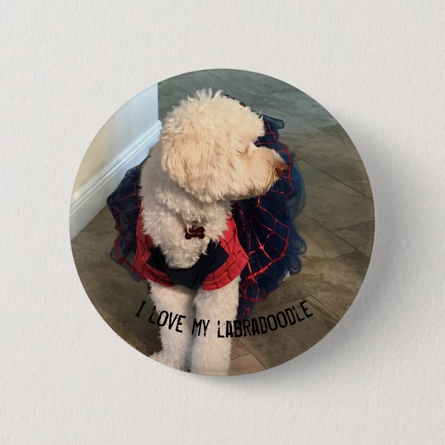 Pet Customize Photo & Quote 2 Inch Round Button (Front)