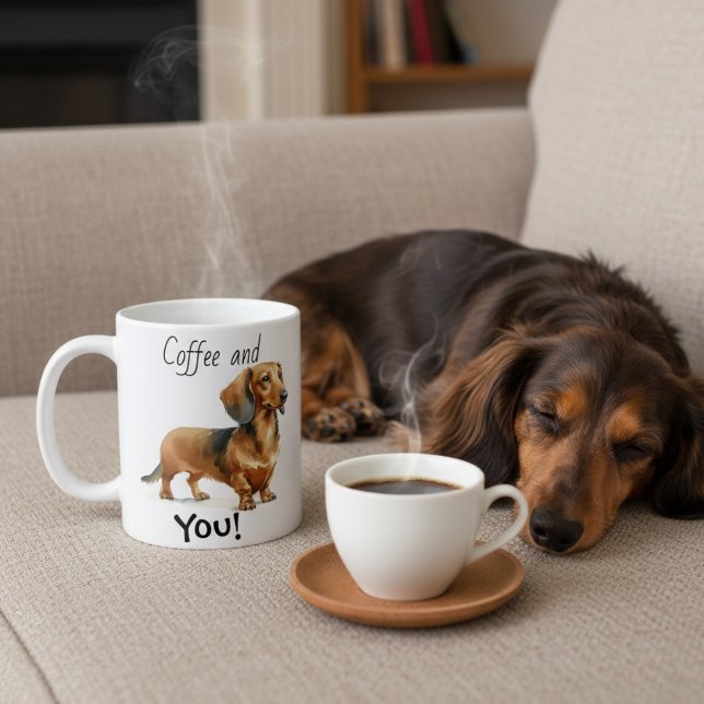  Pet  Dachshund BROWNS Cofffee Personalize Coffee Mug (Creator Uploaded)
