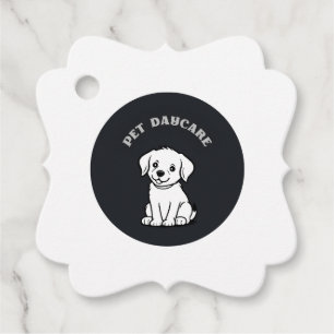 pet daycare logo favour tags