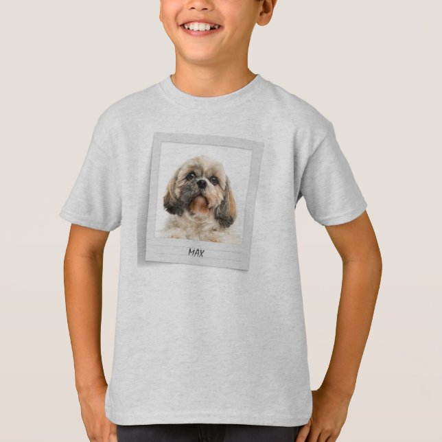 Pet Dog Birthday Photo Personalized T-Shirt (Front)