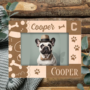Pet Dog Bones Paw Prints Etched Frames