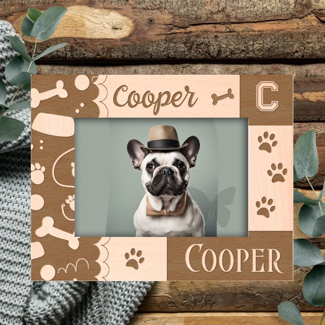 Pet Dog Bones Paw Prints Etched Frames (Creator Uploaded)