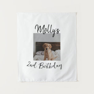 Pet dog cat animal birthday photo modern simple  tapestry