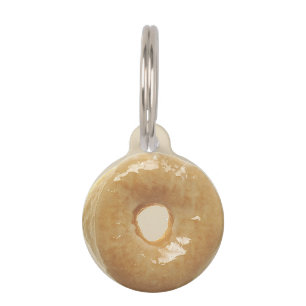 Pet Dog Cat Cute  Fun Glazed Doughnut Customize ID Pet Tag