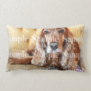 Pet dog cat family photo Personalize Lumbar Pillow