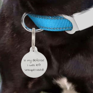 Pet Dog Cat Funny Humour Customize ID Lost Tag
