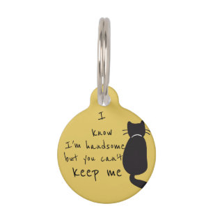 Pet Dog Cat Funny Humour Customize ID Lost Tag