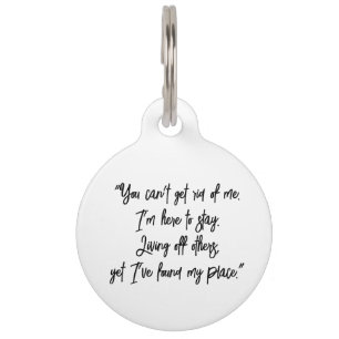 Pet Dog Cat Funny Humour Customize ID Lost Tag