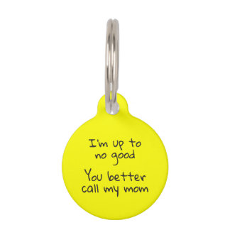 Pet Dog Cat Funny Humour ID Fluorescent Pet Tag