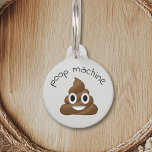 Pet Dog Cat Funny Poop Customize ID Lost Pet Tag<br><div class="desc">This design was created though digital art. It may be personalized in the area provided or customizing by choosing the click to customize further option and changing the name, initials or words. You may also change the text colour and style or delete the text for an image only design. Contact...</div>