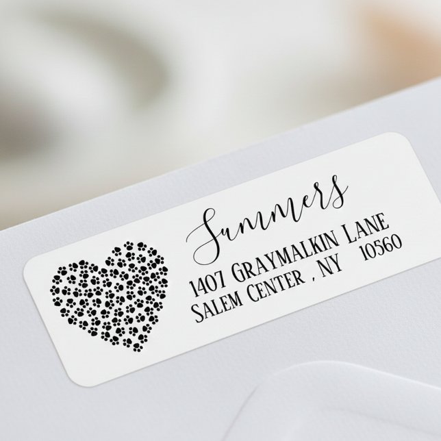Pet Dog Cat Lover Owner Paw Heart  Address (Creator Uploaded)