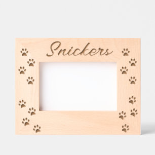Pet Dog Cat Paws Custom Name Etched Frames