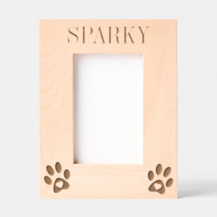 Pet Dog Cat Paws Love Custom Name Etched Frames