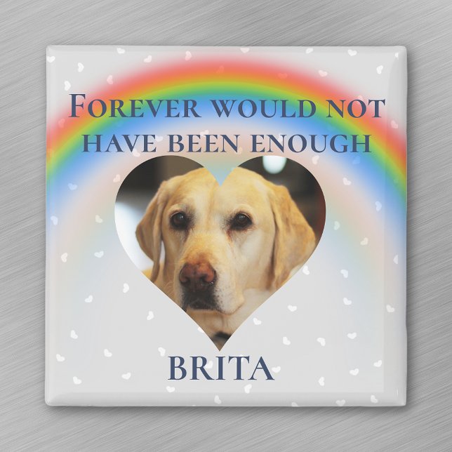Pet Dog Cat Rainbow Bridge Photo Custom Ceramic  Magnet (Creator Uploaded)
