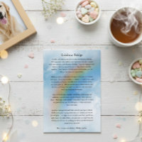 Pet Dog Cat Rainbow Bridge Sympathy
