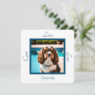 Pet dog customizable photo sympathy card