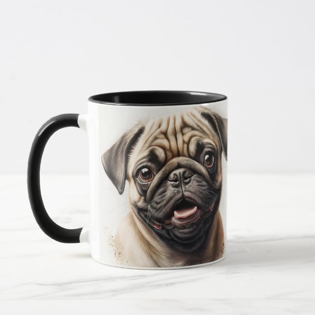 Pet Dog  Elegant Modern Custom Photo Personalized Mug (Left)