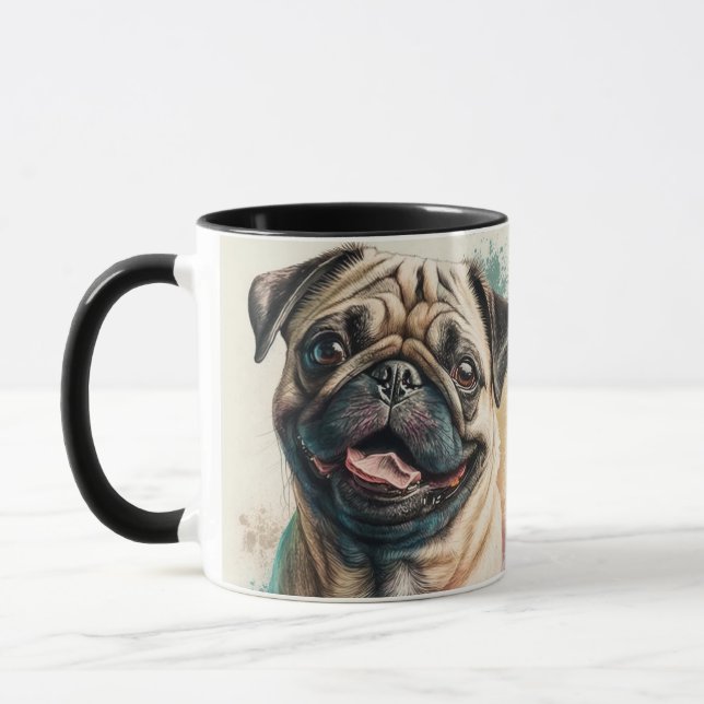 Pet Dog  Elegant Modern Custom Photo Personalized Mug (Left)