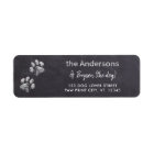 Pet Dog Empreinte de patte Rustic Chalkboard Adres