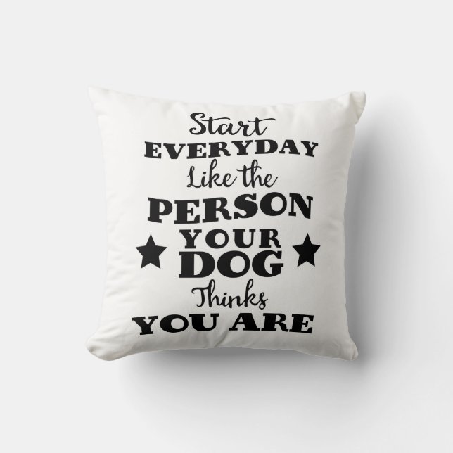 Pet Dog Funny Quote Throw Pillow (Front)