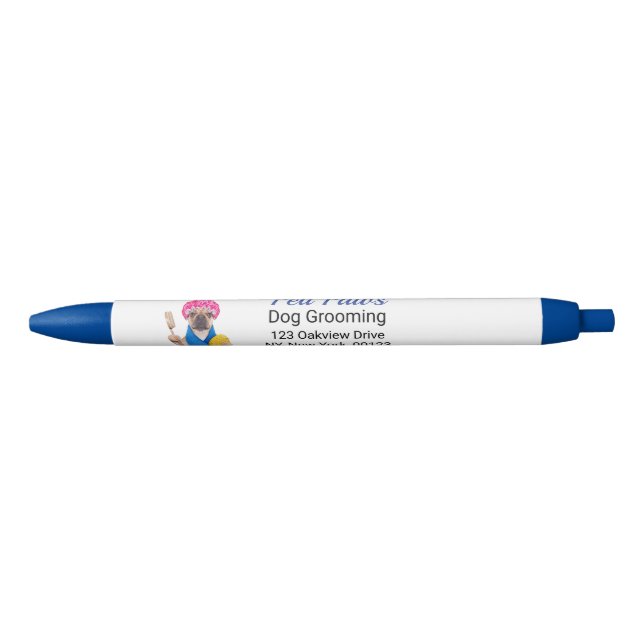 Pet Dog Grooming Service Black Ink Pen (Front)