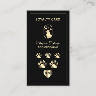 Pet dog grooming service Loyalty Card