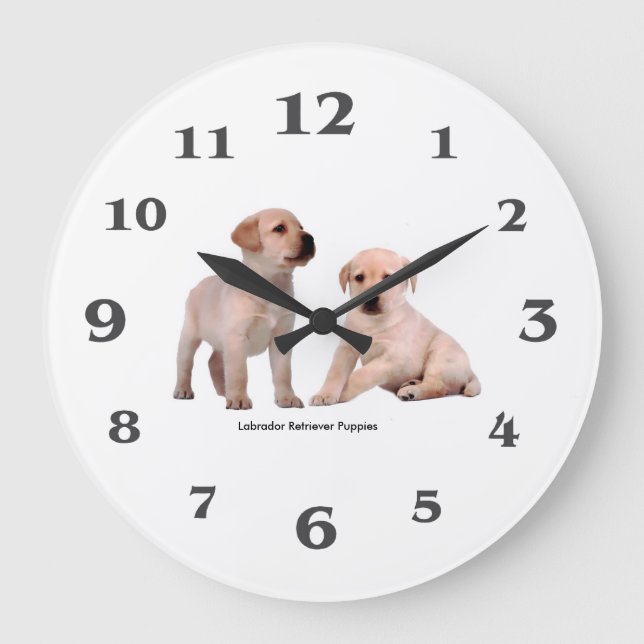 Pet Dog image for large-round-clock Large Clock (Front)