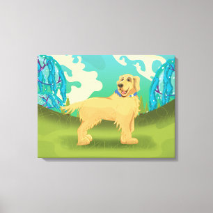 Pet Dog in the park Canvas Print