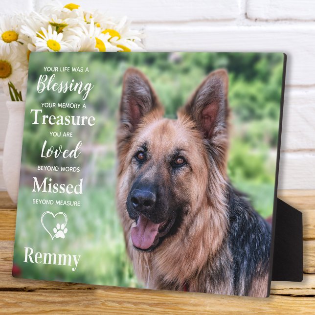 Pet Dog Memorial Customized Remembrance Photo Plaque (Creator Uploaded)
